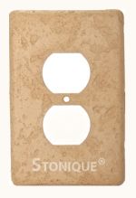 Stonique®  Single Duplex Switch Plate Cover in Noce